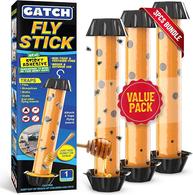 Fly Stick for Fruits Flies, Gnats, Mosquitoes, Flying Insects