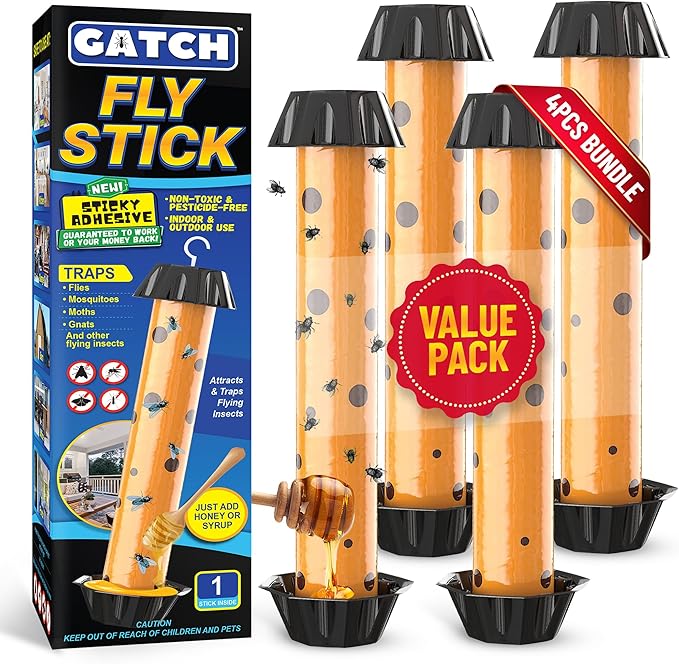 Fly Stick for Fruits Flies, Gnats, Mosquitoes, Flying Insects