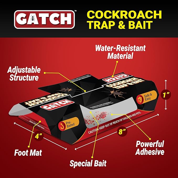 Traps for Roaches, Spiders, Ants, Bugs, Insects, Crawling Pests