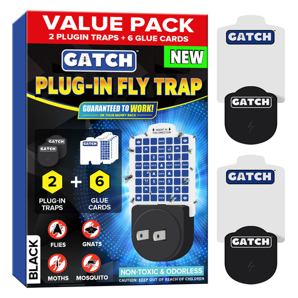 Indoor Plug-in Fly Trap for Flies - 2pk+6r