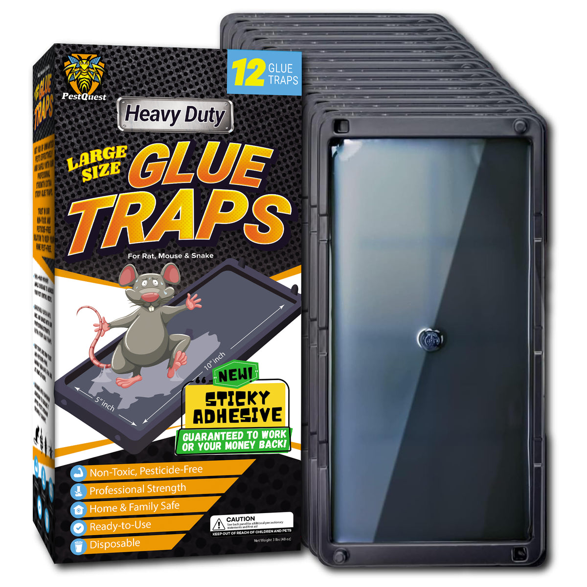 Large Glue Traps for Rats, Mice, Snake, Lizard, Insects